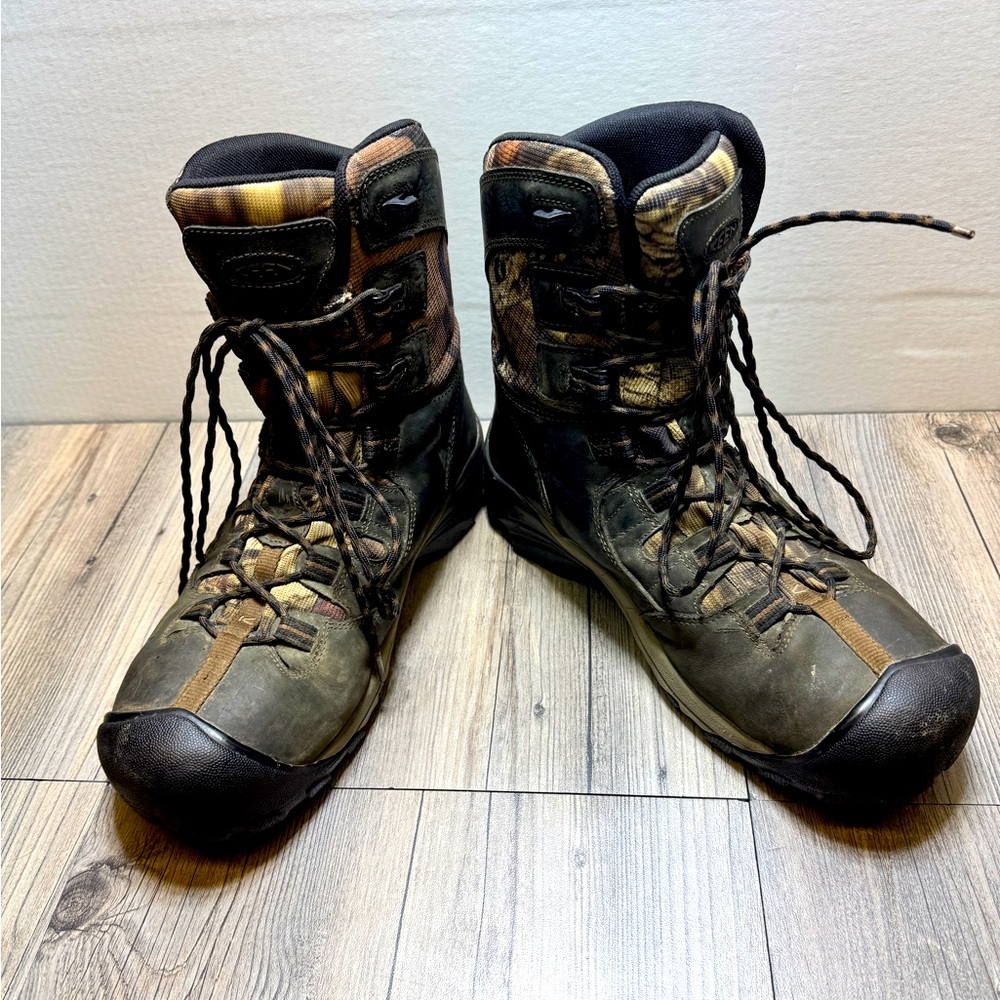Keen Detroit Men's Work Boots Waterproof Camo Soft Toe ASTM F2893-11 EH Sz 12EE